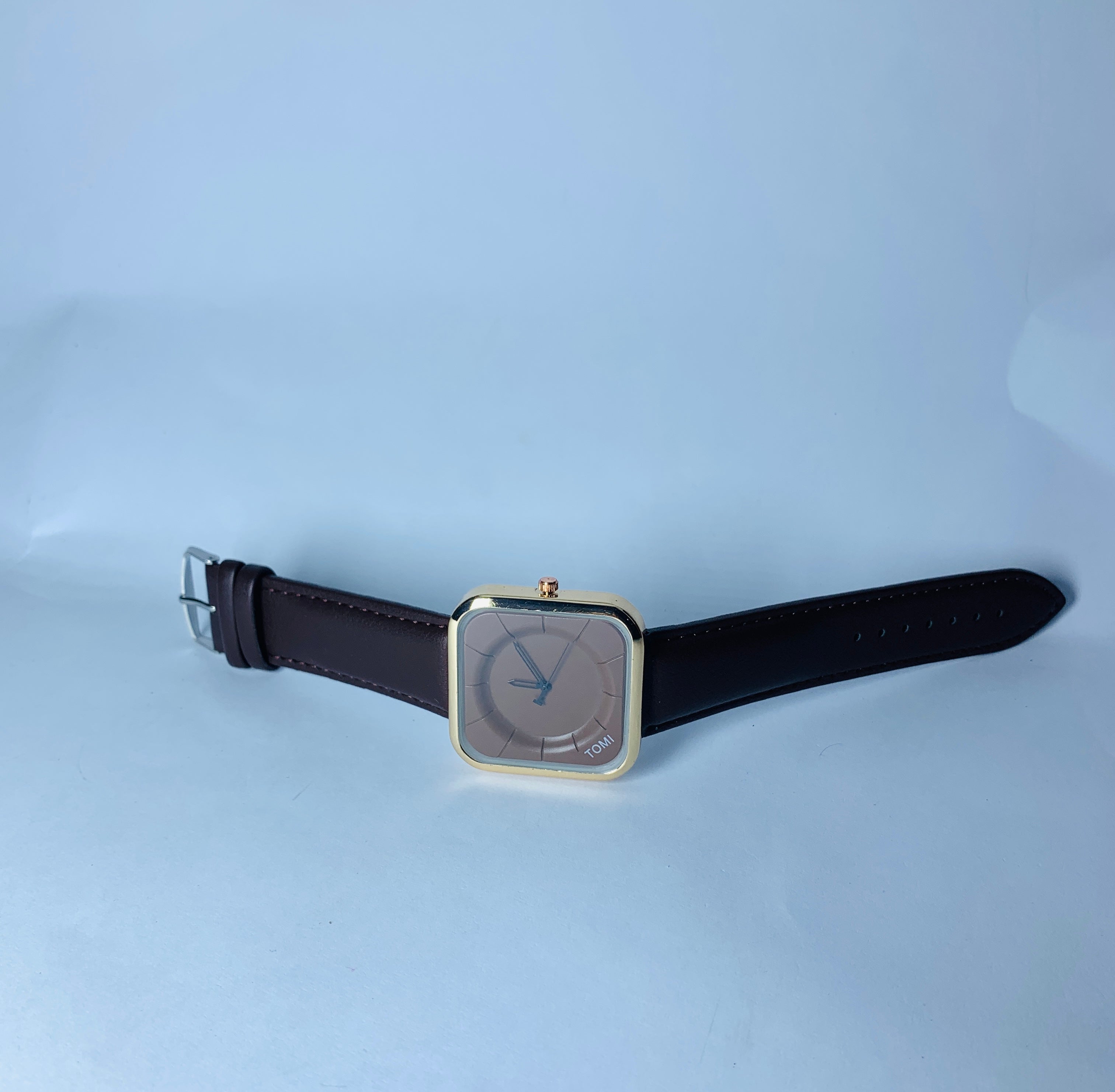 Tomi T084 black with Brownie touch casual men watch - TIME GHAR