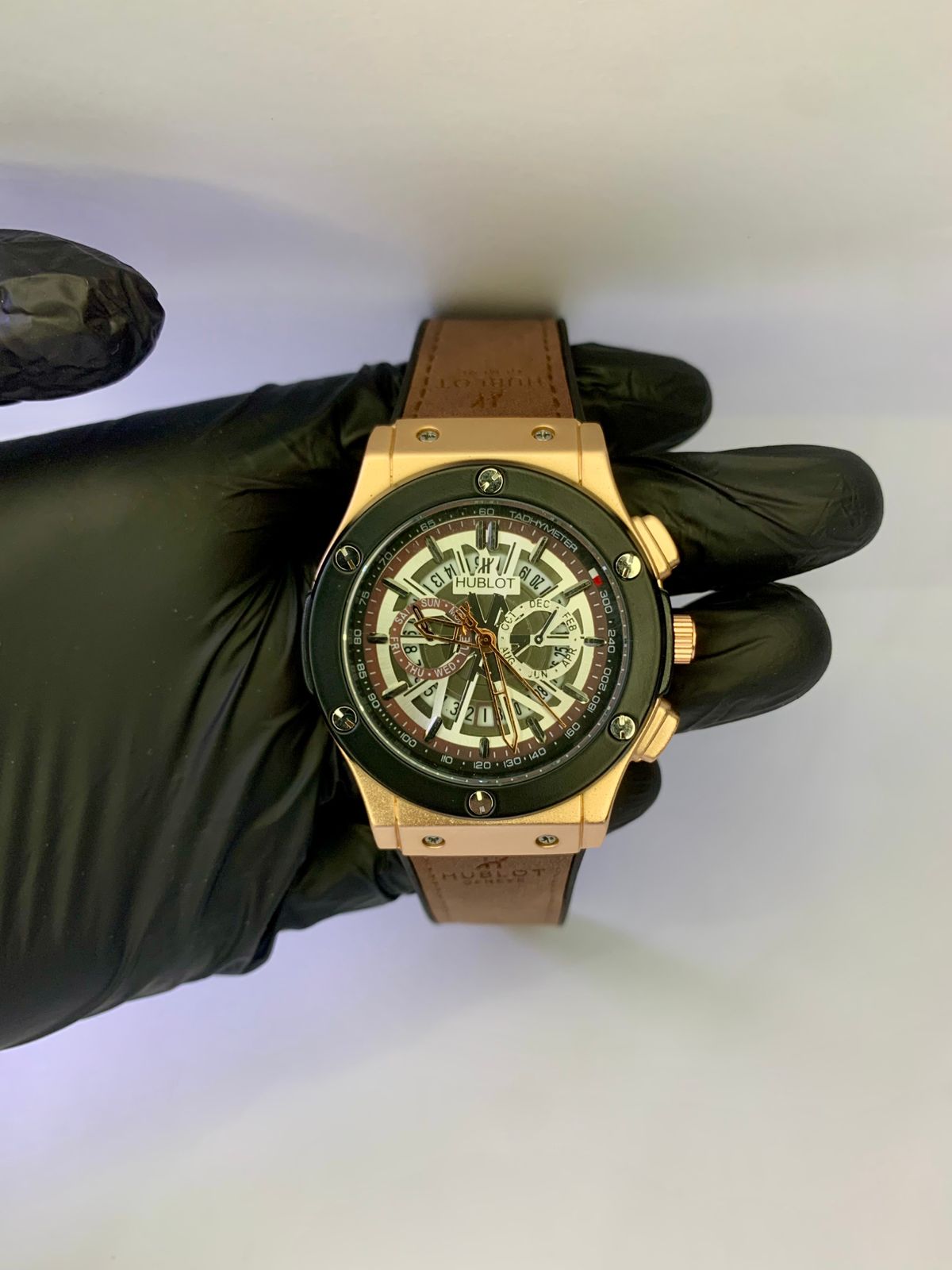 Hublot Skeleton Leather Strap | Black, Brown, Camel